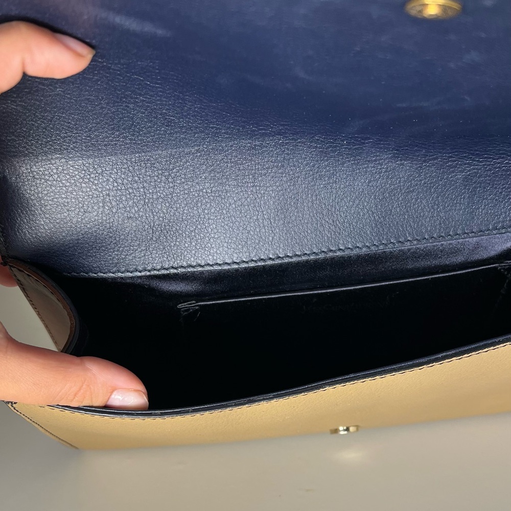 Yves Saint Laurent Black and Tan Clutch - Picture 7 of 8